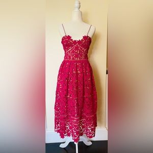 Self Portrait Azalea Dress, Red